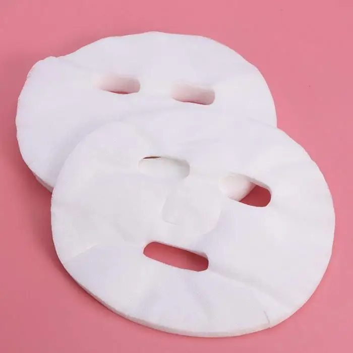 100 шт хлопчатобумажная маска для лица лист бумаги DIY Мягкая дышащая Нетоксичная уход за кожей(маски для лица