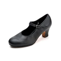 Sansha Professional Flamenco Character Dance Shoes 6CM Middle High Heel For Women Ladies Black Dancing Shoes FL1CL  FL1LPI 2