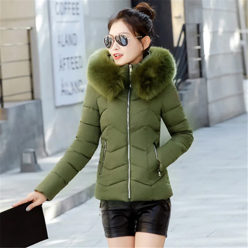 Coton Nouvelle Slim Taille Le gray Femmes Fourrure Parkas Col Thicking Bas red Femme Dames Grande Court pink armygreen Veste Vers Capuche 2018 Black Hiver Survêtement Cw509 De wq6U7tqxI