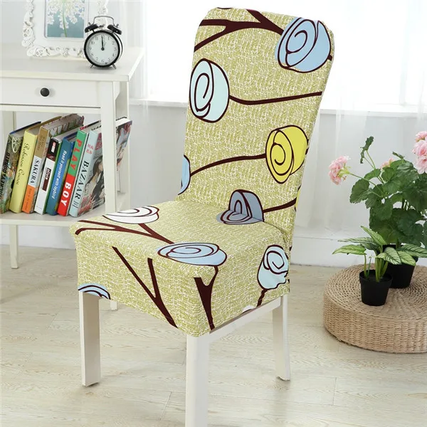 Полосатые чехлы на стулья из спандекса с поперечным узором, растягивающиеся чехлы на стулья для столовой, защитный чехол для стула для ресторана basen ogrodowy - Цвет: Color 5