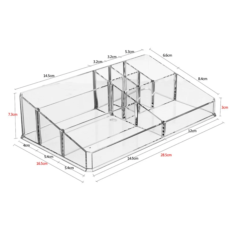 MSJO макияж Органы izers коробка для хранения Desktop акрил Органы izer коробка Органы макияж коробка для хранения Ванная комната хранения Органы поляризации банки - Цвет: Makeup Organizers A