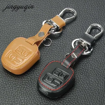 Keyforkess custodia portachiavi in pelle per Lexus ES GX Toyota RAV4 Camry Highlander Corolla Prado Avensis Yaris Auris 2 pulsanti chiave dell'automobile Shell