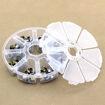 

Hot 8 Slots Storage Box Case Organizer Display Jewelry Bead Earrings Ring Charm Pendants Clear Round Transparent Holder Craft