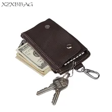 Xzxbbag Многофункциональный Пояса из натуральной кожи ключевой бумажник Для мужчин Ключи Чехол Держатель Для женщин ключ на молнии организатор HASP ключница портмоне