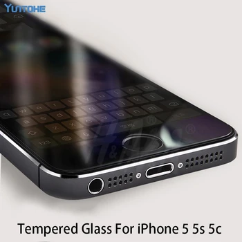 

New 0.3mm 2.5D Ultrathin Premium Tempered Glass For iPhone 5 5s 5c Screen Protector Protective Film 100pcs/lot