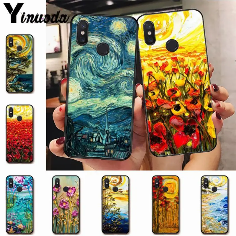 

Yinuoda Vincent Van Gogh Starry Sky Oil Painting Phone Case for xiaomi redmi7 5plus 6a 4x go note5 note7 note6pro mi8se 9secover