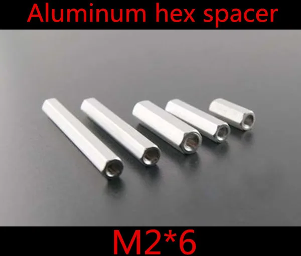 10pcs/lot m2*6 m2 x 6 aluminum hex spacer standoff for RC Partin Tool