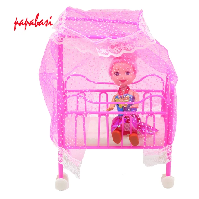 Poppenhuis Lovely Afneembare Plastic Kinderbedje Bed + 1 ... Poppenhuis Lovely Afneembare Plastic Kinderbedje Bed + 1 ...
