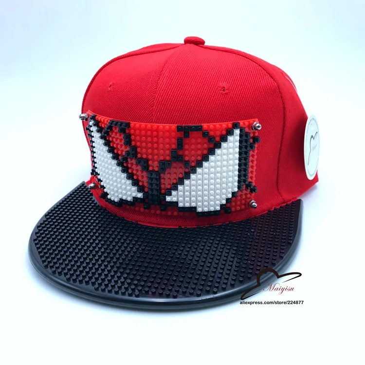 Мода Супер Марио мозаика настроить Snapback DIY Marie brick полями на заказ для шляпы хип-хоп Snapback шляпа бейсбольная Кепка - Цвет: 22