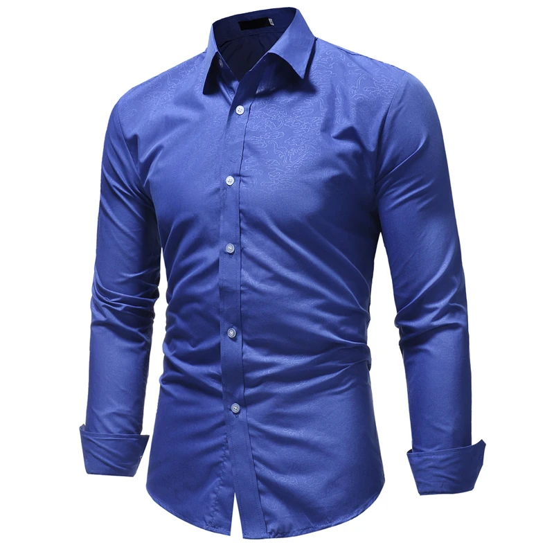 Новый Для мужчин s брендовая одежда 2019 Для мужчин принт Camisa Hombre рубашка Мода Для мужчин; Повседневная Удобная хлопковая куртка с длинными