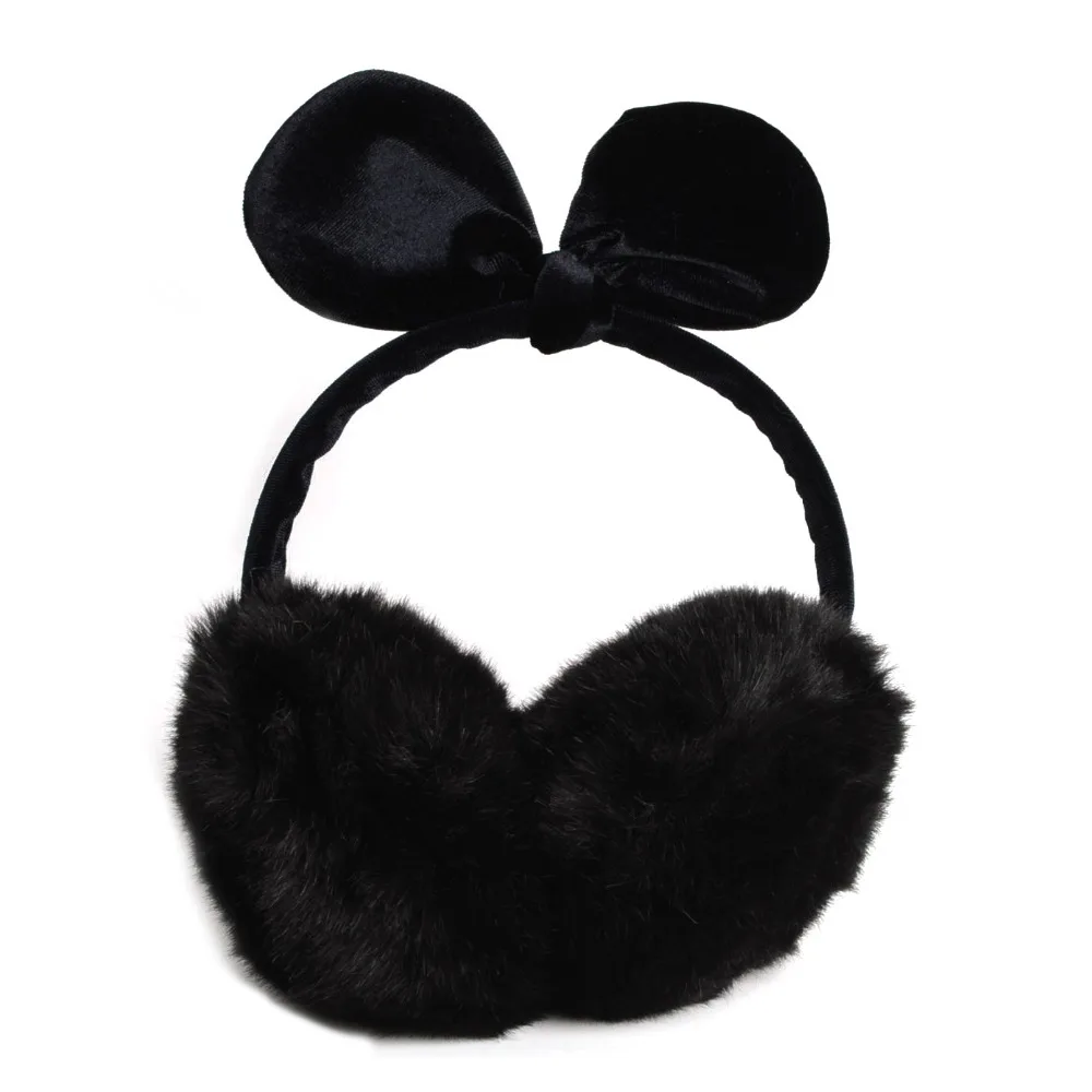 

Retail Fashion Rabbit Fur soft earmuffs Winter Warm ugs Women Girl Earmuffs Model protetor de orelha para inverno