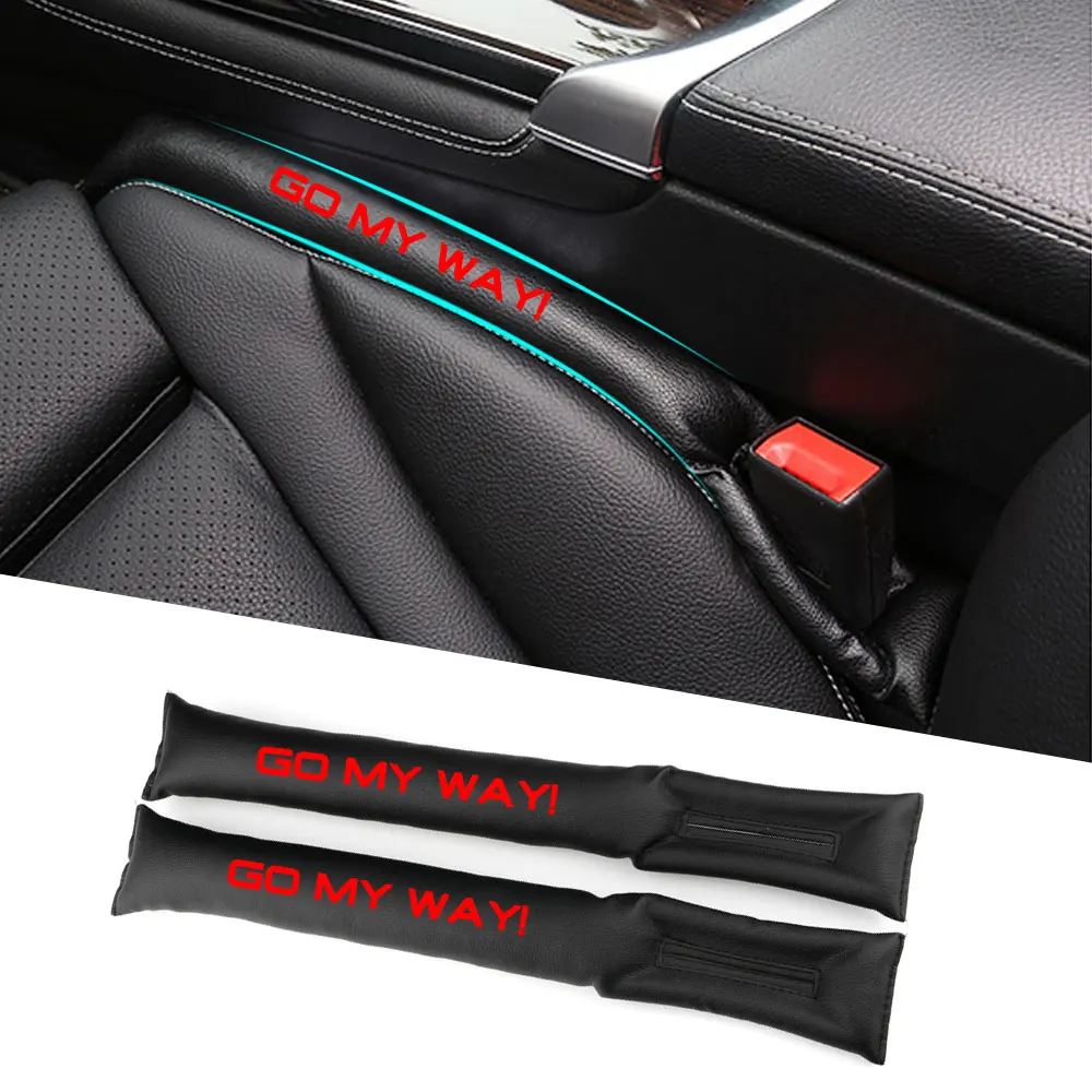 Muchkey Universal Car Seat Gap Filler Pad Go My Way Reflective Words