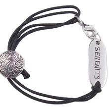 20 шт модный черный шнур слово ID браслет