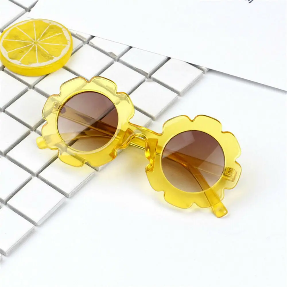Пляжные солнцезащитные очки для малышей, детские солнцезащитные очки унисекс с оправой UV400, летние уличные очки для маленьких мальчиков и девочек - Цвет: Цвет: желтый