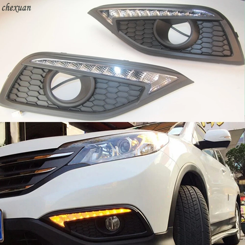 

CSCSNL 1 set Turnning signal yellow relay 12V Car DRL Daytime Running Lights For Honda CRV CR-V 2012 2013 2014 LED Accessories