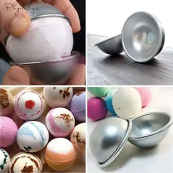 

Bath Bombs Mold 6 Pcs Round Aluminium Alloy Bath Salt Bomb 3D Ball Sphere Shape DIY Bathing Tool Accessories Creative Mold