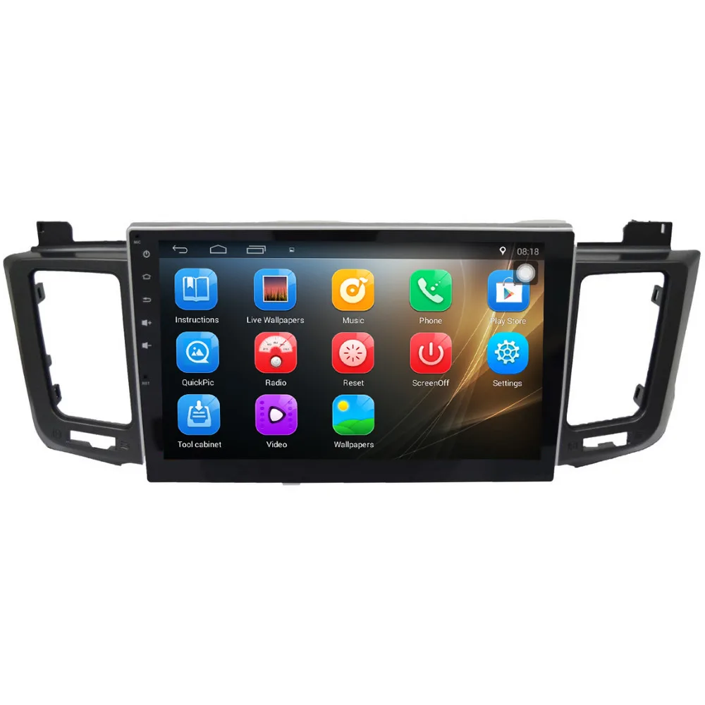 Octa Core 10 1 дюймов 1024*600 Android 8 автомобильный DVD GPS Радио для Toyota RAV4 2013 2014 2015 с 32 ГБ NAND WIFI