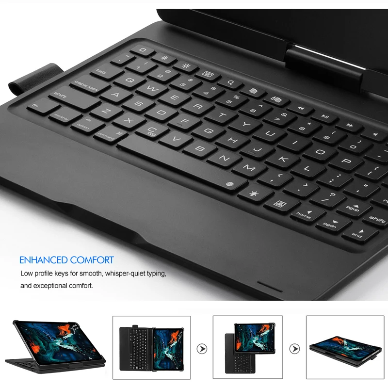 Чехол с клавиатурой для iPad Pro 11 дюймов 2020 2nd Gen /2018 1st 360 вращения и 7 Цвет подсветкой