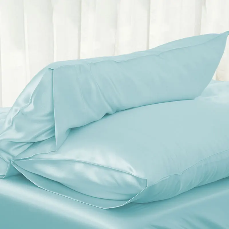 Простой сатин шелк однотонное постельное белье Наволочка одна сторона шёлковая наволочка на подушку лучшее для детей/взрослых