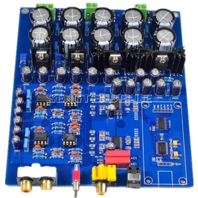 Assemled Dual chip AK4396VF+AK4113 decoder DAC board support fiber coaxial input