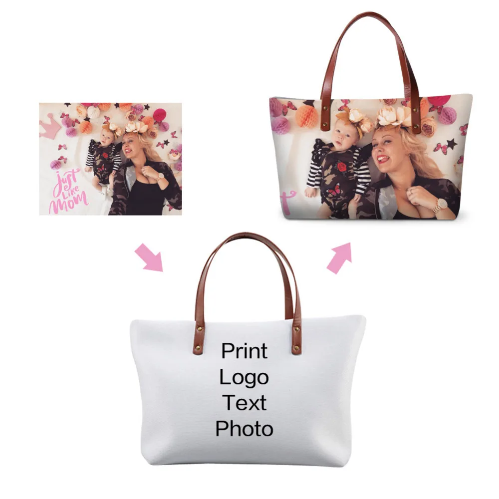 Dispalang Customized Design Womens Handbags Personalized Big Tote Bag Ladies Shoulder Bags ...