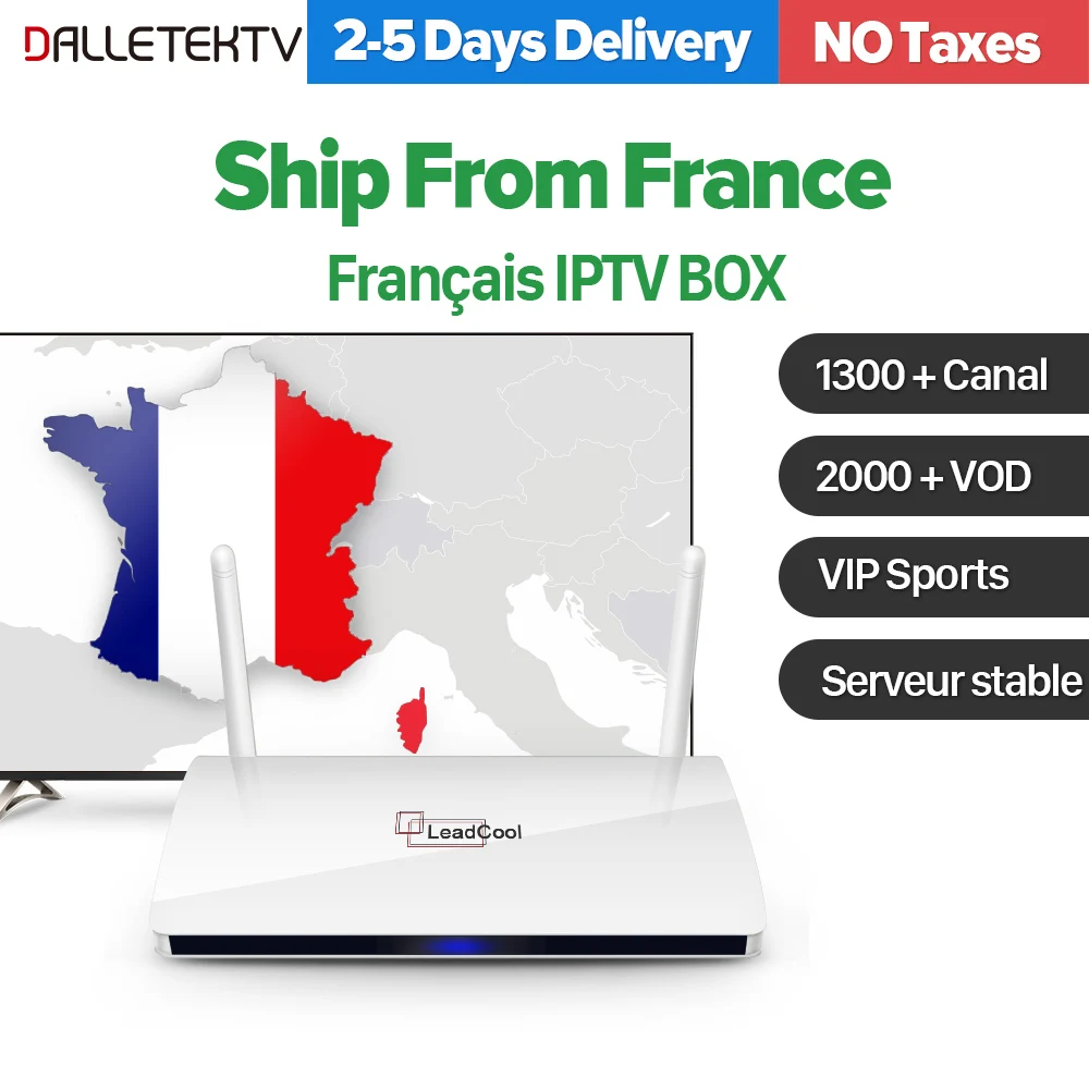 French Arabic IPTV Box Leadcool Android IPTV Belgium Dutch 1300 Channels IPTV Subscription Arab France Live Sports QHDTV IP TV