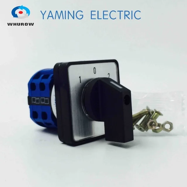 

Selector rotary switch high voltage 20A 2 poles 3 position elecrical changeover switch LW26-20D0401/2