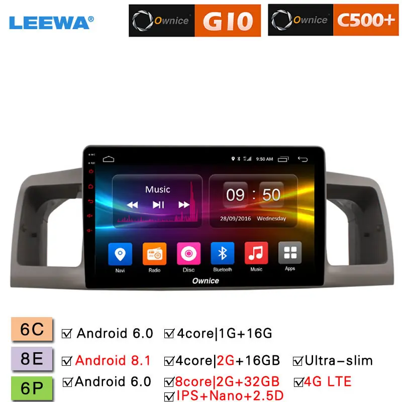 Flash Deal LEEWA 9" Android 8.1 8-Core/DDR3 2G/32G/Support 4G LTE Car Media Player With GPS/FM/AM RDS For Toyota Universal 2007-2012 0