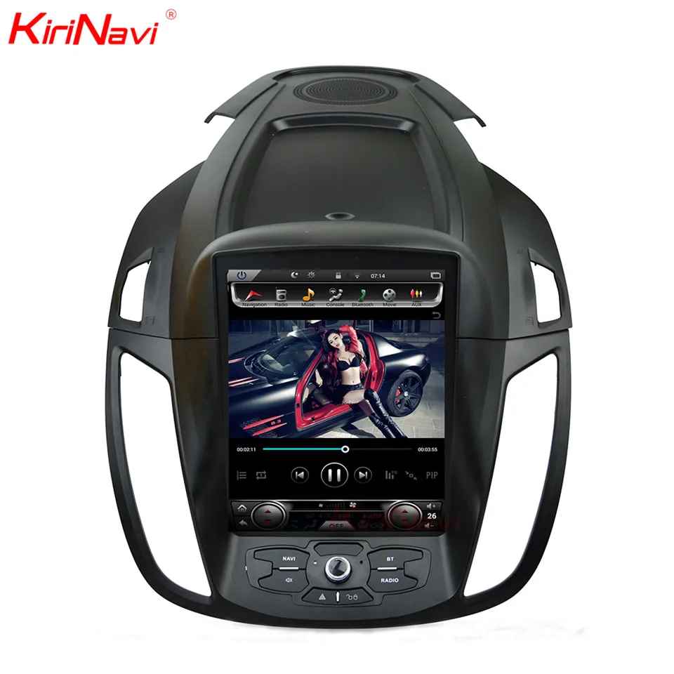 Perfect KiriNavi Vertical Screen Tesla Style 10.4 Inch Car DVD player For Ford Kuga Android Car Audio Stereo Multimedia GPS 2013-2015 4