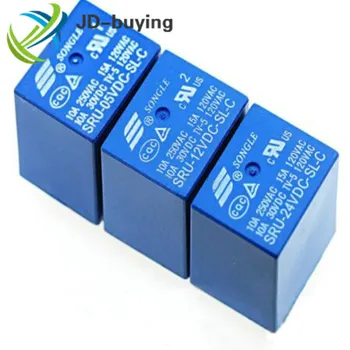 

100PCS Power relays SRU-05VDC-SL-C SRU-12VDC-SL-C SRU-24VDC-SL-C 5V 12V 24V T70 10A 5PIN