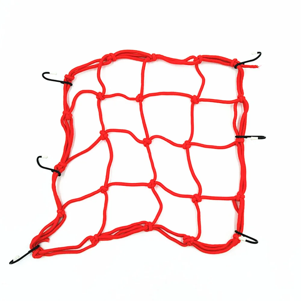 Универсальная сетка для мотоциклетного шлема, сетка для хранения багажа, мотоциклетный шлем на заднее сиденье, сетка для хранения топливного бака, фиксированный багаж, карманный мотор - Color: Red