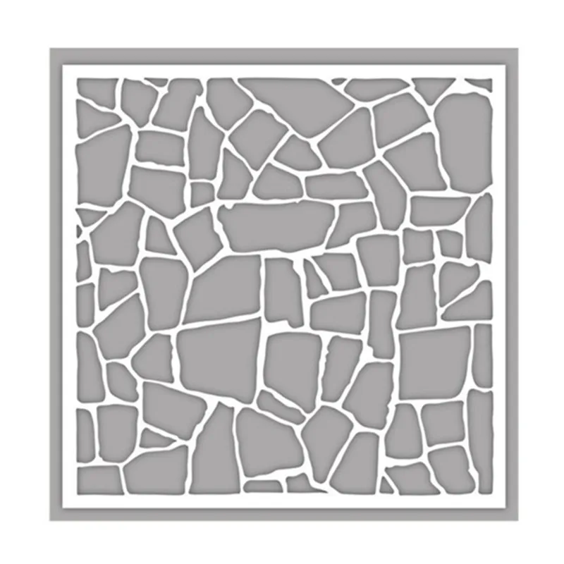 

Stone Wall Pattern Background Plastic Stencil for Scrapbooking Decor DIY Card Craft Template Painting Sheet 6x6 inch New 2019