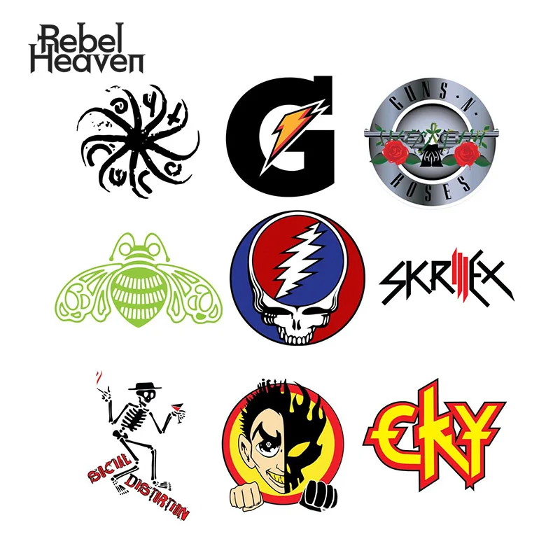 

Rebel Heaven Funny Car Stickers JDM The Offspring The Grateful Dead GATORADE SOCIAL DISTORTION Vinyl Car Stickers Decals