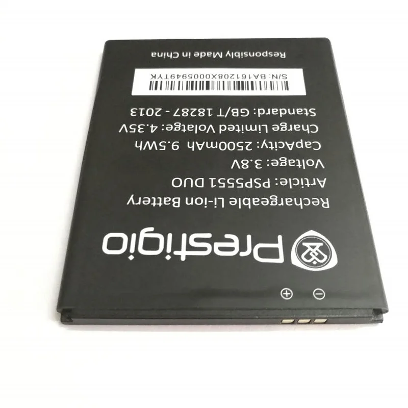 2500mAh Сменный аккумулятор для Prestigio Grace S5 LTE psp 5551DUO psp 5551 psp 5551 DUO Bateria батареи для мобильных телефонов