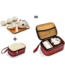 Фарфоровые чайные наборы, ChineseTravel чайный сервиз, черный чайный сервиз высококачественный чай церемония посуда для напитков