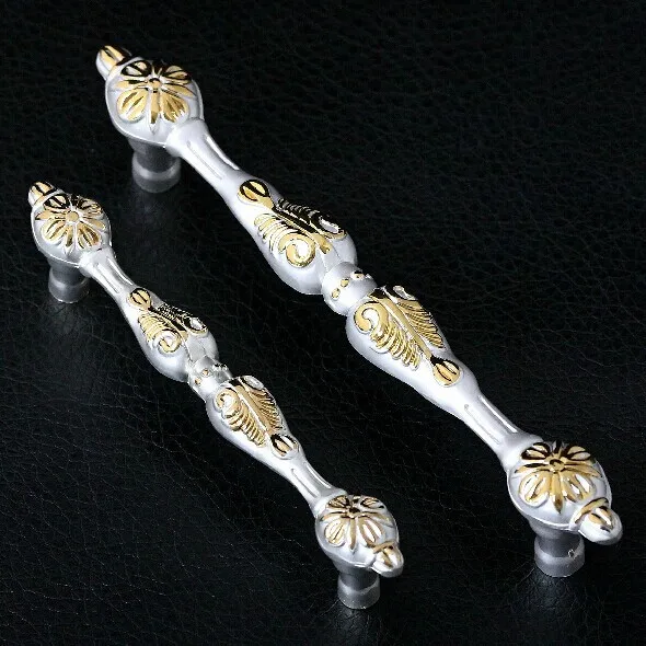 128mm fashion vintage ivory white furniture handles white