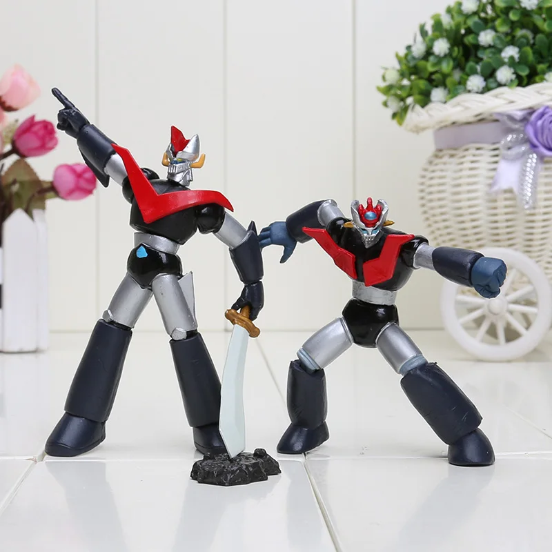 

2pcs/set Anime Cartoon Robot Mazinger Z PVC Action Figure Collectible Model Toys