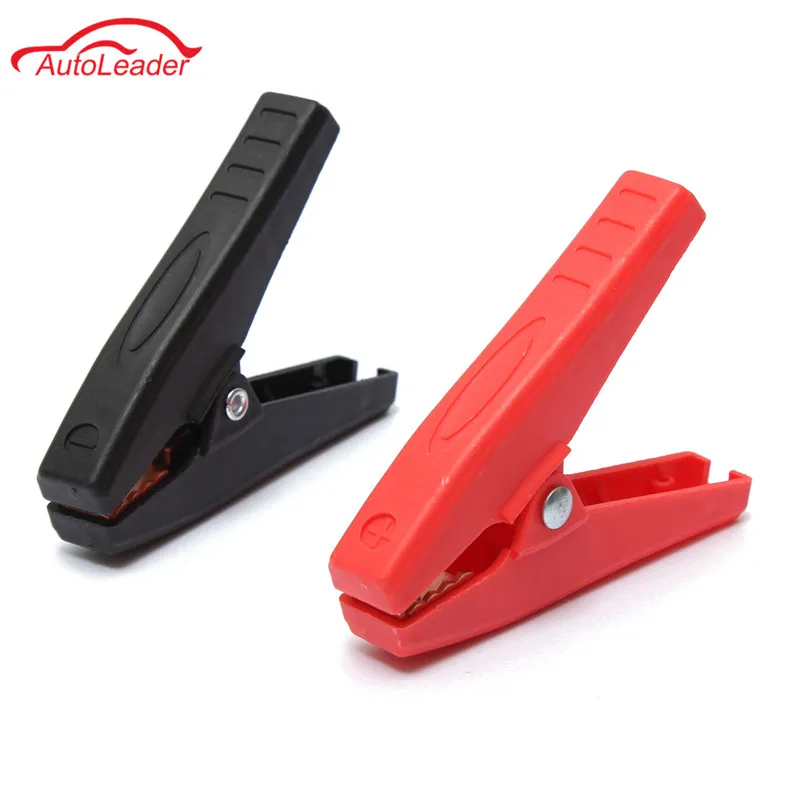 

Car Styling 2Pcs 90mm 100A Plastic Crocodile Alligator Car Battery Jump Clips Clamps Red + Black