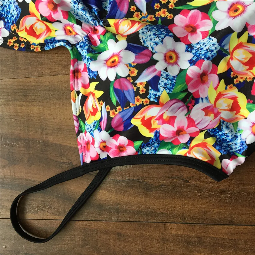 S-xxl Цельный купальник с цветочным принтом, пуш-ап, купальный костюм Bather Badpak, купальник для женщин 2019, летняя винтажная пляжная одежда