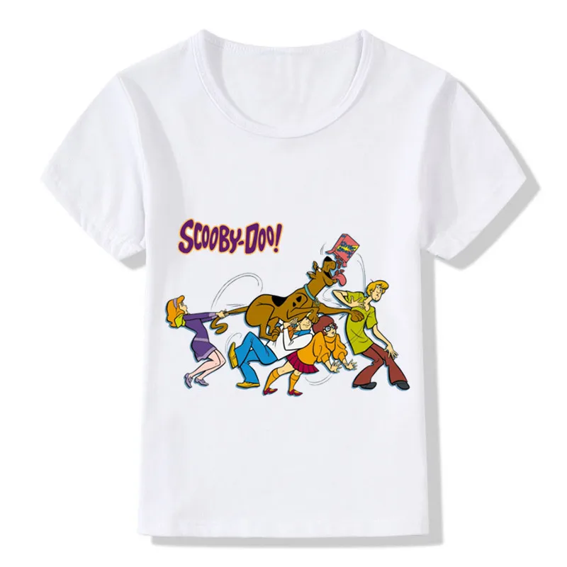 Детская мультяшная Веселая Футболка Scooby Doo Mystery Machine детская повседневная одежда