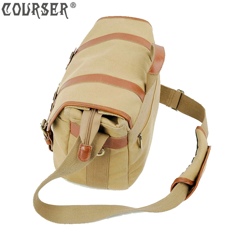 

Canvas shoulder bag waterproof camera bag large capacity Camera protection bag khaki PACPFD3100
