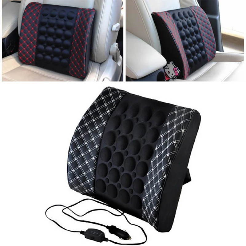 

Universal 12V Auto Electric Massage Car Waist Seat Back Cushion Support Protection Lumbar Backrest Vehicle Interior Supplies