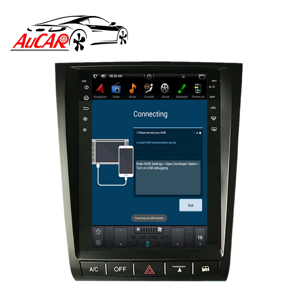 Perfect AuCAR 2 din Android 8.1 Tesla Style IPS Screen 12.1‘’ Car radio For Lexus GS300 GS350 GS400 GS430 GS460 1 din cassette player 5