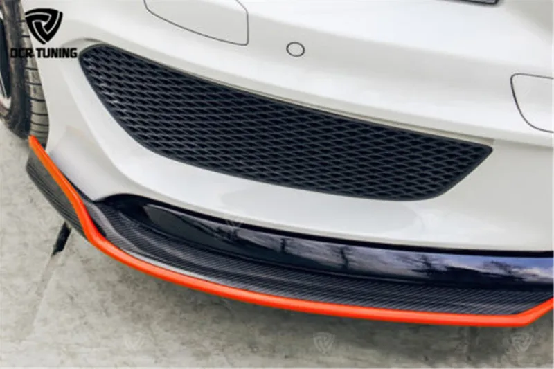 Carbon Fiber Front Splitter With Red Line For Mercedes - Benz CLA Class W117 CLA250 CLA260 CLA45 AMG(2) - 