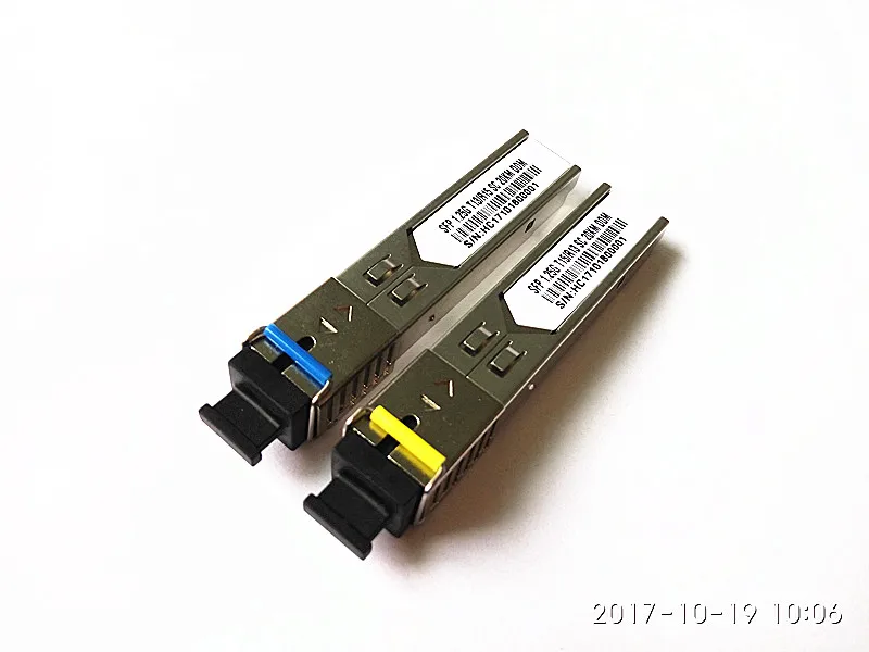 WDM/BIDI SFP модуль оптического волокна 1 25G BiDi приемопередатчик с одним SC коннектором