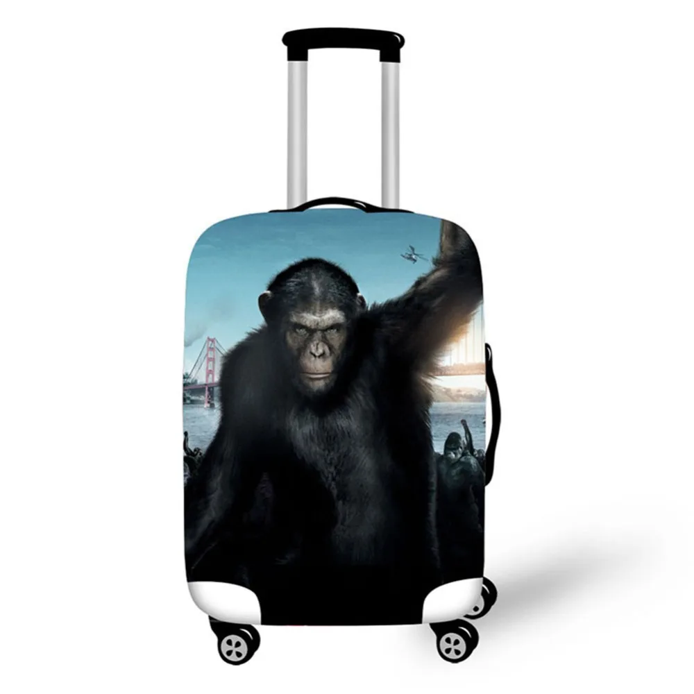 Orangutan design travel accessories suitcase protective covers 18-30 inch elastic luggage dust cover case stretchable