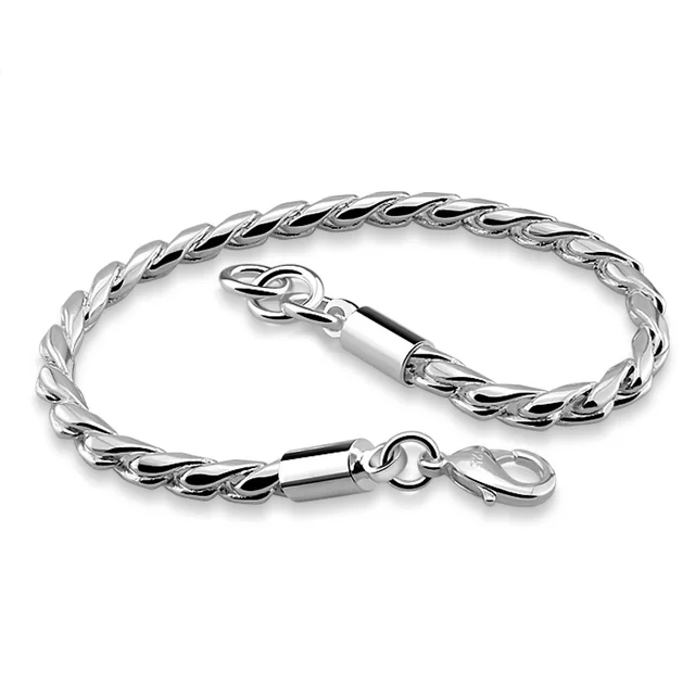 Fashion 925 Sterling Silver Snake Men Bone Bracelet Solid Fashion 925 Sterling Silver Snake Men Bone Bracelet Solid Boy Retro Clic Jewelry