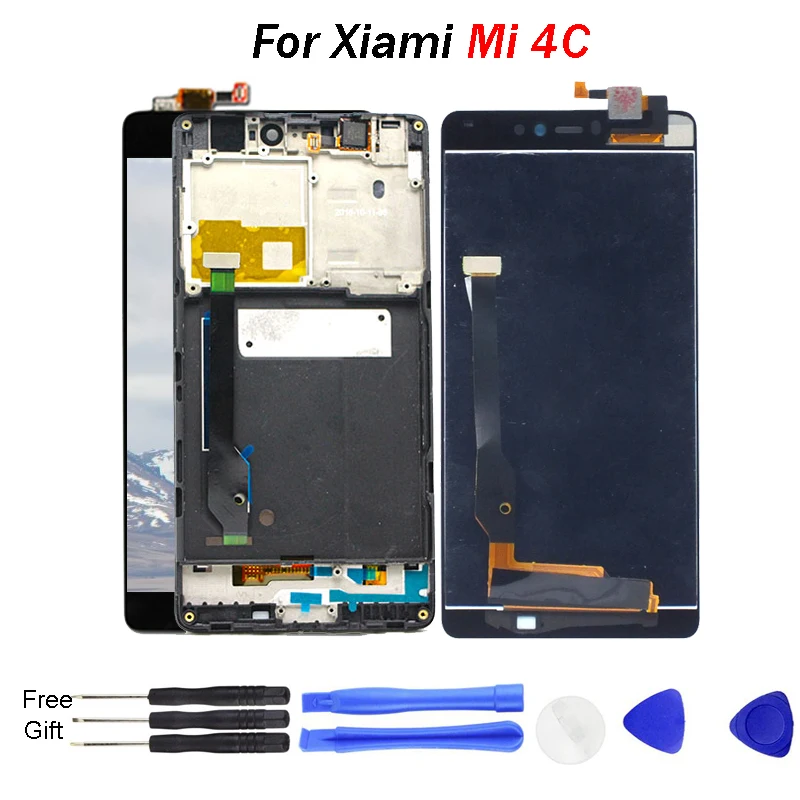 

For XIAOMI Mi4C LCD Display Touch Screen Digitizer with Frame No Dead Pixel 5.0" 1920x1080 Replace Screen Mi 4C LCD Mi4c M4c