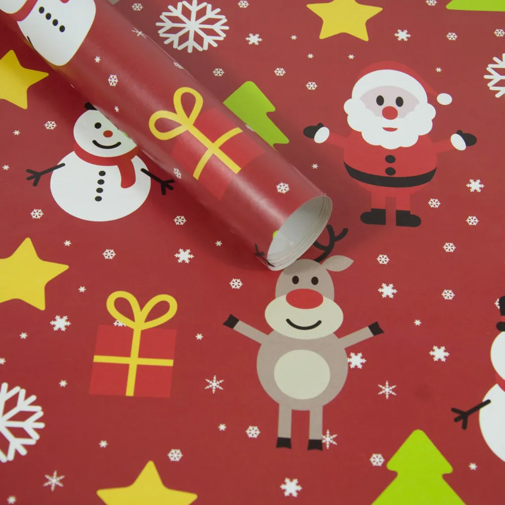 New Arrive Christmas Wrapping Paper Gift Present Tree Santa Wrap Decorative Xmas Party Roll Packing paper Home Decor