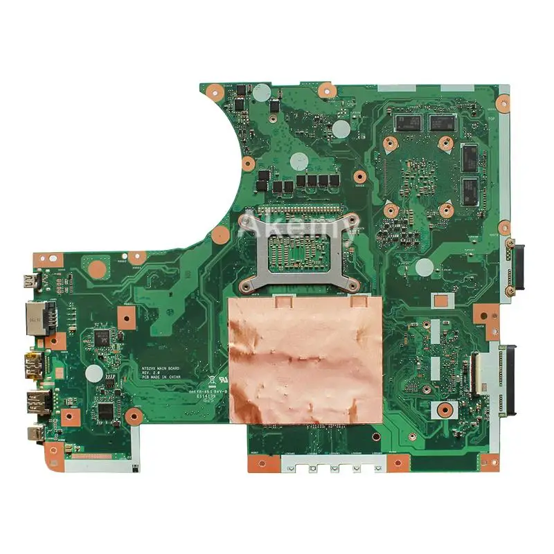  N752VX With I5-6300HQ CPU GTX950M motherboard REV2.0 For ASUS N752V N752VX laptop mainboard Tested 